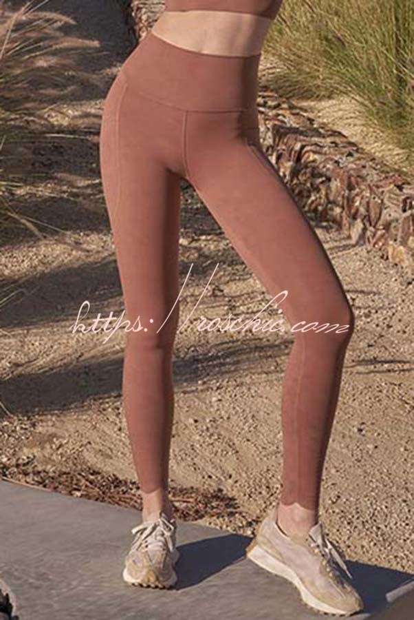 Legging de yoga coupe slim taille haute – longueur cheville