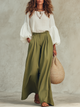 Puff Sleeve Wide-Leg Pants Set | Two-Piece Coord