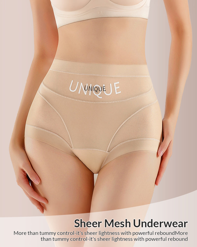 High-Waisted Seamless Ice Silk Shaping Briefs (6 Pack)