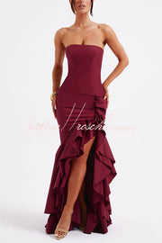 Off-Shoulder Sleeveless Slim Fit Maxi Dress