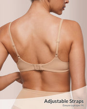 Unlined Underwire Demi Balconette Bra – Deep Plunge Support