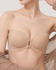 Double Front-Closure Strapless Bra