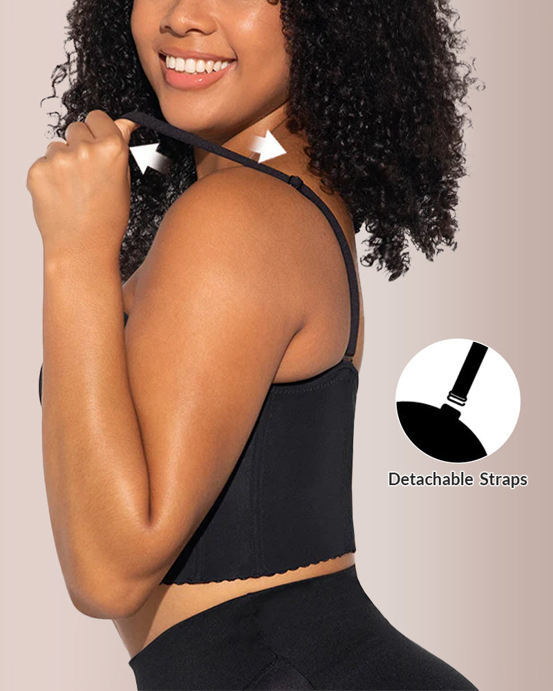 Low Back Strapless Bra with Removable Straps