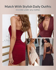 U-Plunge Backless Shapewear Bodysuit with Underwire