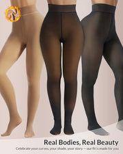 Fleece Lined Opaque Slimming Tights for Women