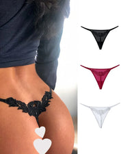Butterfly Lace V-Cut Thong – Ultra-Low Rise Seamless