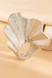 Ginkgo Leaf Shape Alloy Ring in Gold & Silver