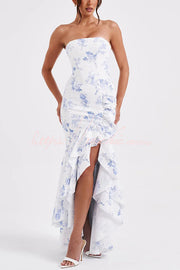 Off-Shoulder Sleeveless Slim Fit Maxi Dress