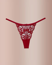 French Embroidered Sheer Lace Thong