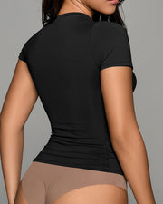 Butter-Soft Fitted Crew Neck Tee