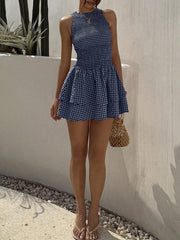 Women's Casual Fashion Sleeveless Short Dress, Perfect for Daily Wear, Ladies' Comfortable and Stylish Summer Clothing