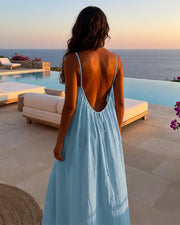 Backless Cami Dress – Adjustable Open Back Spaghetti Strap
