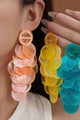 Colorful Round Shell Tassel Earrings | Resort Style