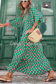 Robe midi à plusieurs niveaux à manches bouffantes pour les vacances