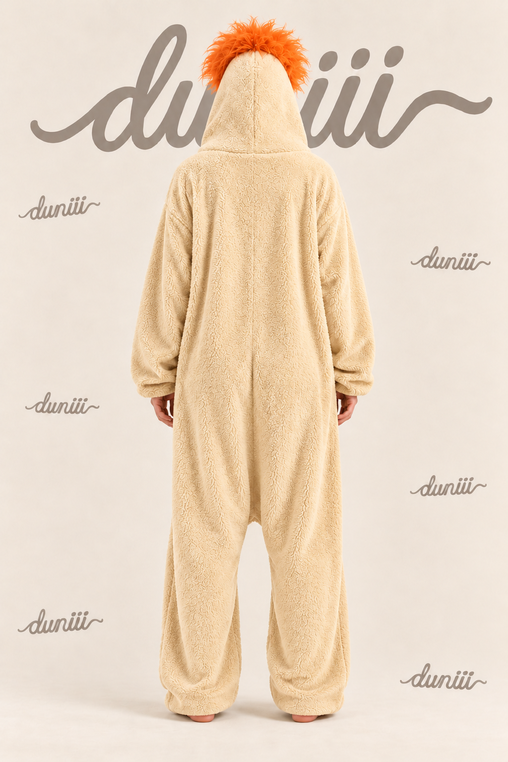 Duniii Monster Character Onesie with Contrast Pocket