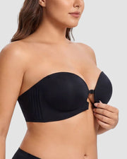 Front-Closure Strapless Push-Up Bra