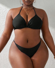 Sheer Mesh Bikini Four-Piece Set with Cover-Up & Skirt
