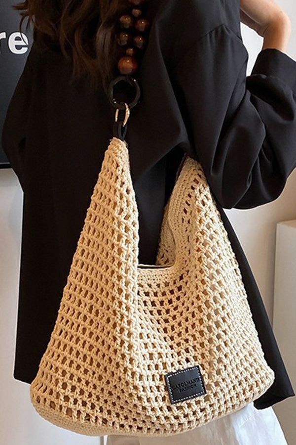 Retro Hollow Woven Straw Shoulder Bag