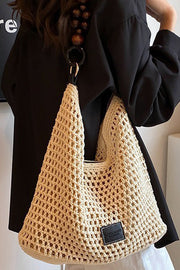 Retro Hollow Woven Straw Shoulder Bag