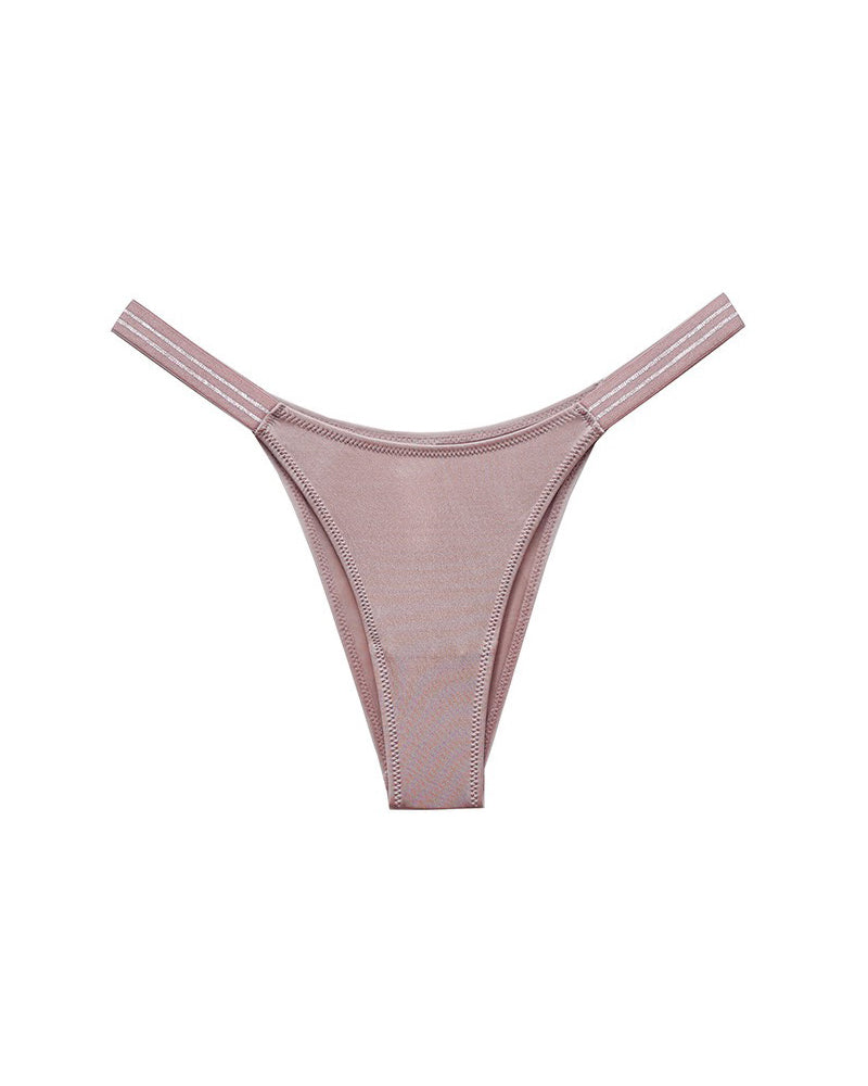 Seamless Leopard Print Thong Panties with Sparkling Side Panels