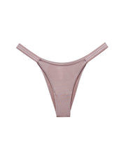 Seamless Leopard Print Thong Panties with Sparkling Side Panels