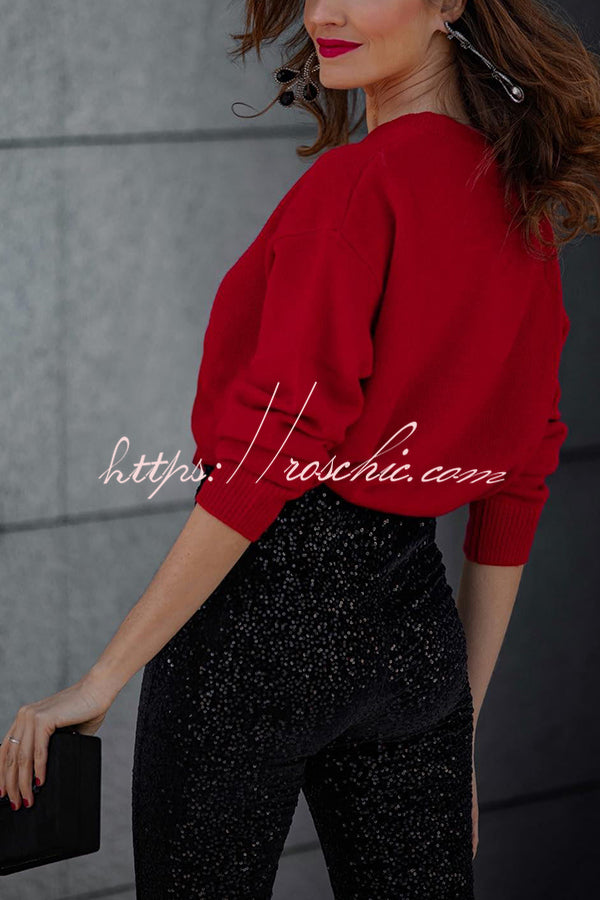 Sequin High-Rise Flare Pants – Sparkly Party Bottoms