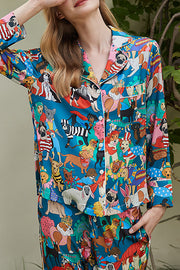 Halloween Dog Print Long Sleeve Two-Piece Set