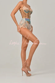 Baroque Lace Bodysuit – Spaghetti Strap Slim Fit