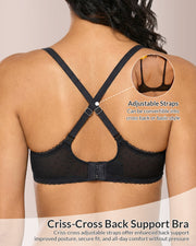 Sheer Lace Underwire Balconette Bra with Natural Lift