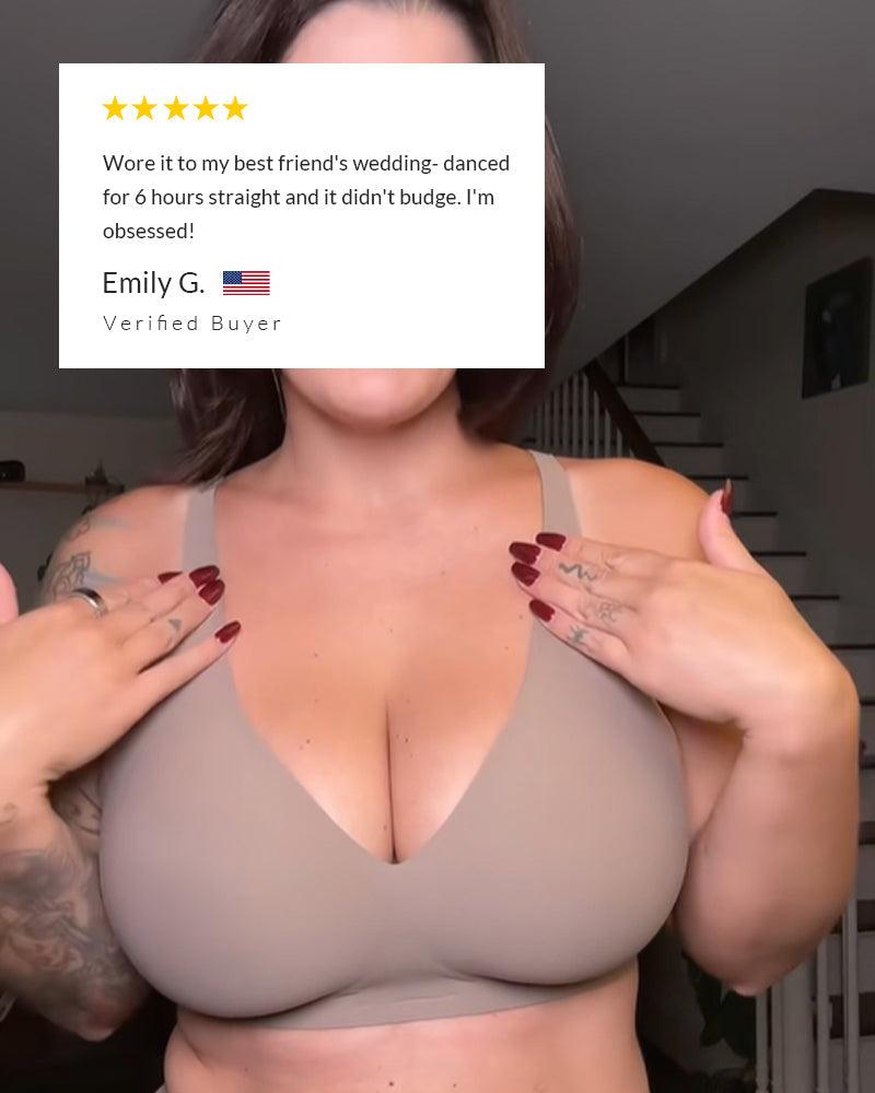 Deep V Seamless Lift Bra – Invisible Support, Natural Shape