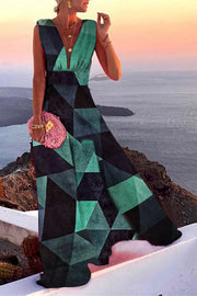 V-Neck Sleeveless Maxi Dress for Party & Vacation