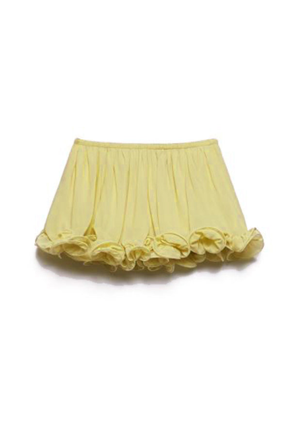 Chiffon Ruffle Shorts with Elastic Waist – Loose Fit