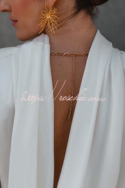 Satin Cowl Neck Draped Blouse – Long Sleeve Loose Fit