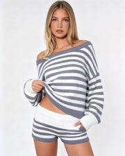 Striped Oversized Knit Sweater