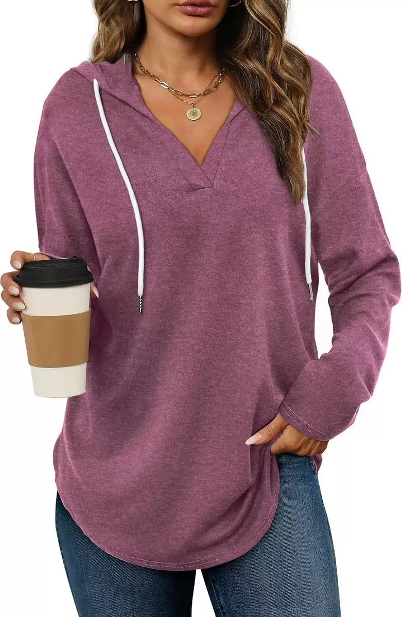 Women's Plaid Hoodie Tunic – Oversized Pullover Sweatshirt