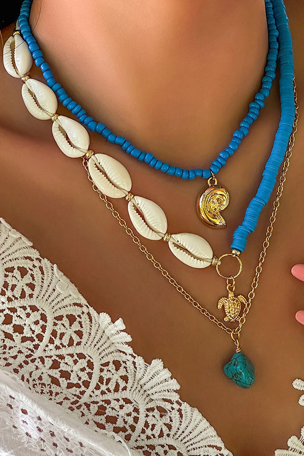 Bohemian Pearl Shell Multi-Layer Necklace – Imitation Pearl