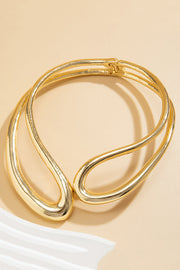 Twisted Double Layer Alloy Bracelet Necklace Ring Set