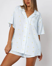 Sweetheart Print Pajama Set