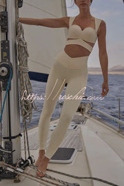 V-Waist Utility Yoga Leggings with Pockets