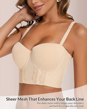 Low Back Strapless Bra with Removable Straps