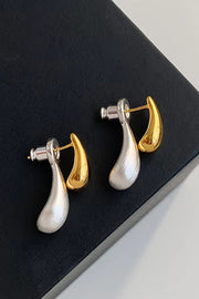 Contrast Color Teardrop Stud Earrings
