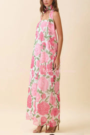 Floral Print Off-Shoulder Maxi Dress – Loose Vacation Fit