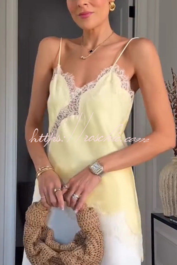 Lace Backless Camisole Top | Spaghetti Strap Vacation Top