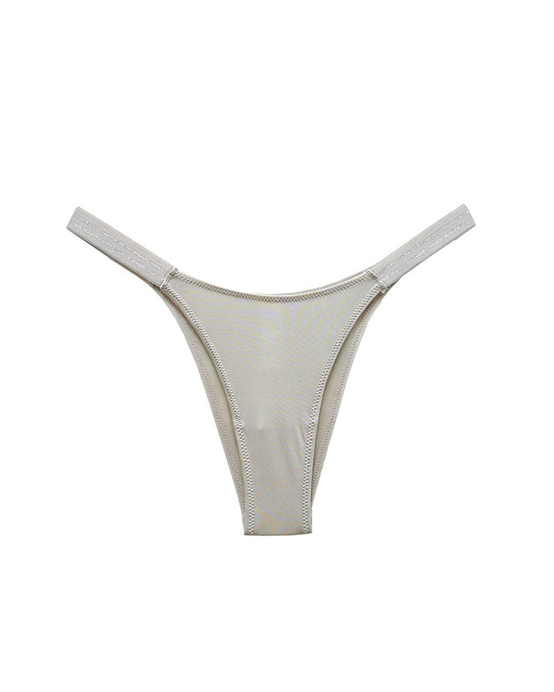 Seamless Leopard Print Thong Panties with Sparkling Side Panels