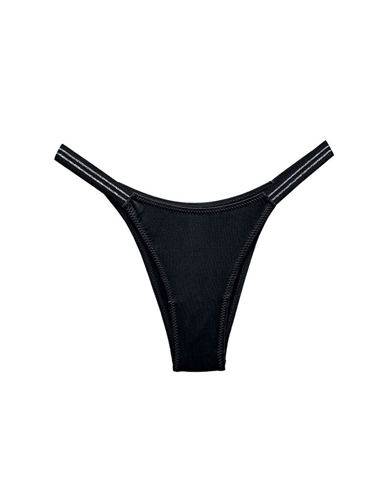 Seamless Leopard Print Thong Panties with Sparkling Side Panels