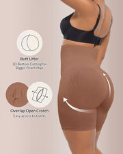 High Waisted Seamless Sculpting Shorts with Butt Lift