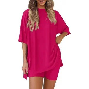 Duniii Oversized Tee & Biker Shorts Lounge Set