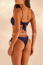 Metal Shell Strap Bikini & Cover-Up Dress Three-Piece Set