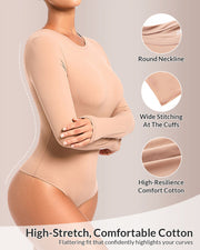 Sculpting Long Sleeve Crew Neck Bodysuit