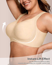 Full Coverage Wireless Bra with Jelly Strip Support